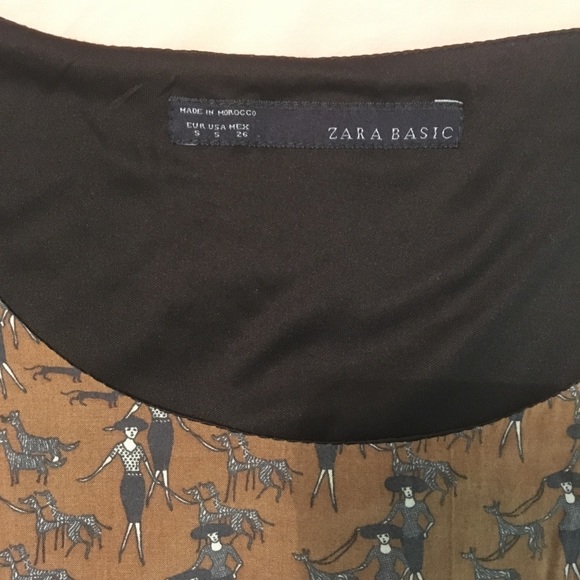 Zara mini dress with pockets & dog walking print - Picture 5 of 6
